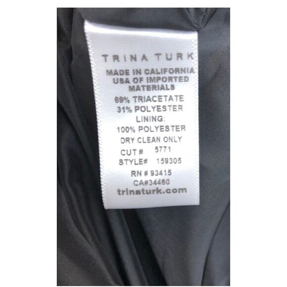 Trina Turk 4 Statement Sleeve Zebra Print Mini Dress Black White Psychedelic - Picture 11 of 11